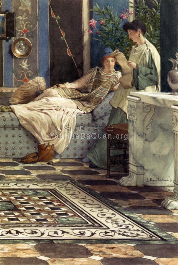 Alma Tadema Sir Lawrence From An Absent One - 福特·马多克斯·布朗